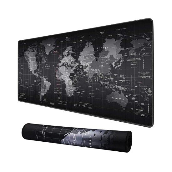 mouse pad 30x60 cm kaymaz kauçuk taban dünya haritası