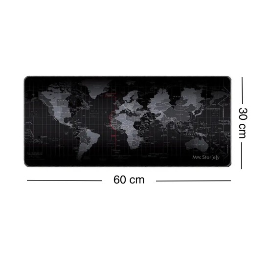 mouse pad 30x60 cm kaymaz kauçuk taban dünya haritası