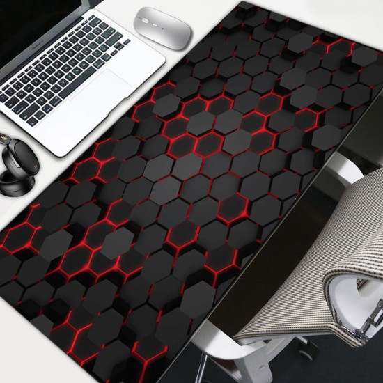 Büyük Boy Oyuncu Mouse Pad - 90x40 cm, 3mm Kalınlık, Kaymaz Taban, Dikişli Kenar Premium Mousepad
