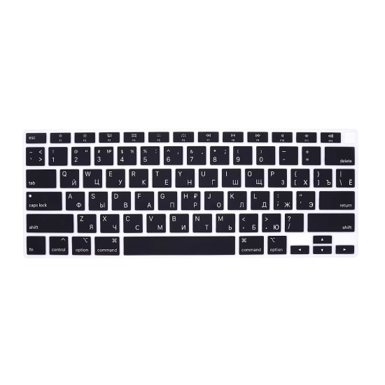 Rusça Klavye Koruyucu Macbook Air M1 13 inç 2020 (TouchID'li Air) A2337 A2179 US Enter ile Uyumlu
