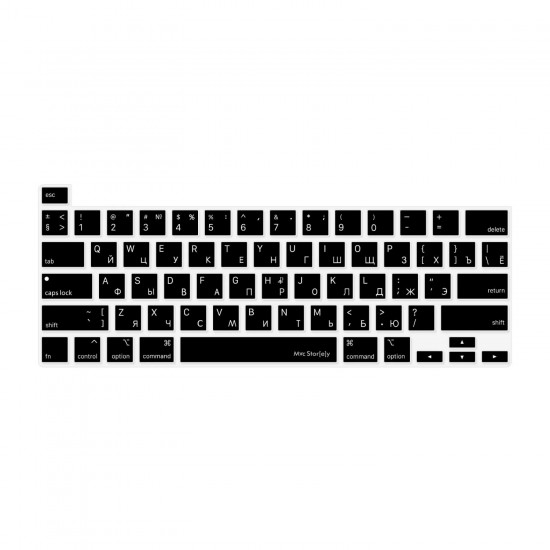 Rusça Klavye Koruyucu Macbook Pro M1-M2 13 inç 2019/2022 (Touchbarlı) A2251 A2289 A2338 A2141 US Enter ile Uyumlu