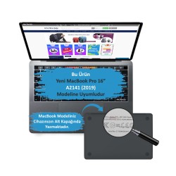 Ekran Koruyucu Macbook Pro 16inç A2141 (2019 yılı) ile Uyumlu Çerçeveli Anti Glare