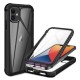 iPhone 12 Pro Max Uyumlu Ön Camlı 360° Tam Koruma Mıknatıslı Şeffaf Kılıf Siyah