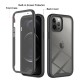 iPhone 12 Pro Max Uyumlu Ön Camlı 360° Tam Koruma Mıknatıslı Şeffaf Kılıf Siyah
