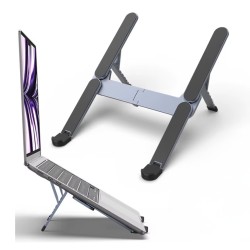 Katlanabilir Alüminyum Laptop Stand 6 Kademeli Ergonomik Yükseltici Cep Boyu Taşınabilir