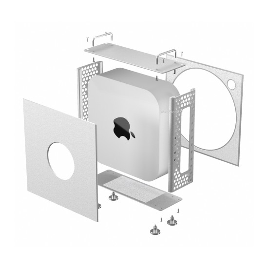 Mac Mini M4-M4 Pro için Alüminyum Dikey Stand Koruyucu Kılıf Kompakt Masaüstü Çözümü