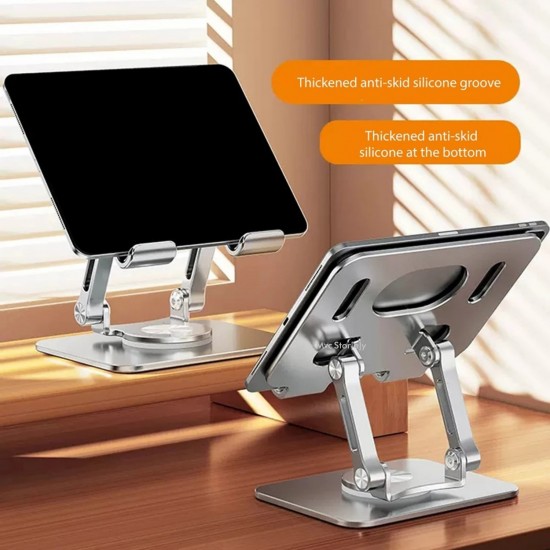 Tablet Standı iPad Samsung Tablet Standı 360 Derece Dönebilen Katlanır Taşınabilir Seyahat Standı