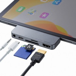 Type-C Adaptör HDMI Dönüştürücü SD MicroSD Kart Okuyucu Surface Pro İpad Pro USB-C Çoklayıcı