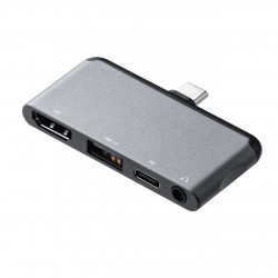 USB Çogaltıcı Type-C to HDMI Çevirici iPhone Type-C Adaptör 3.5mm Dönüştürücü