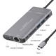 Type-C HDMI VGA Ethernet Dönüştürücü MacbookPro Stand USB 3.1 Kart Okuyucu 4K Full HD 1080P