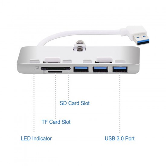 USB Çoğaltıcı Çoklayıcı HUB 3XUSB3.0 SD MicroSD Kart Okuyucu iMac 2012 Sonrası Uyumlu