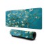 Van Gogh Desenli Büyük Masa Pedi 90x40 cm 3 mm Kaymaz Tabanlı Desk Mat Kumaş Mouse Pad