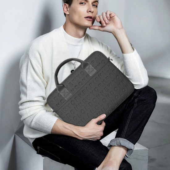 WiWU Laptop Çantası Su Geçirmez Kabartma Desenli 13.6 Air ve 14.2 Pro Uyumlu