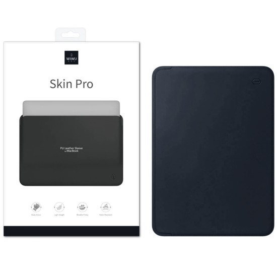 wiwu skin pro 15-16 inc pu deri su gecirmez laptop kilifi siyah